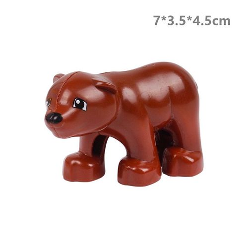 Blocs De Construction De Grande Taille,Animaux De La Fort,Lion,Cerf,Panda,Bte,Jouets D'veil Compatibles,Grands Blocs,Cadeaux Pour Enfants - Type Brown Bear Cub