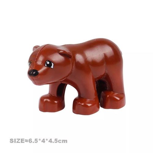 Blocs De Construction De Grande Taille Pour Chat,Chien,Cochon,Lapin,Accessoires De Modle,Briques Compatibles,Ensemble D'animaux De Ferme,Assemblage,Jouets ducatifs Pour E - Type Little Brown Bear