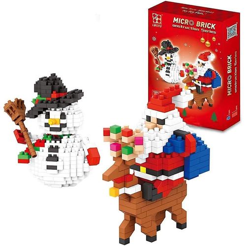 Blocs De Construction De Nol, Nouveau Pre Nol Et Bonhomme De Neige Personnage Ensemble Nol Bloc De Construction Ensemble Cadeau (720 Pices)