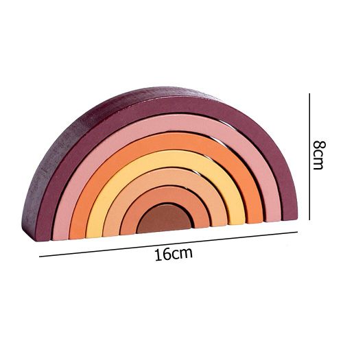 Blocs De Construction Empilables Arc-En-Ciel Pour Bb, Jouets Montessori, Blocs De Construction Pour Nourrissons, Jeu De Pont En Arc D'quilibre  Monter Soi-Mme
