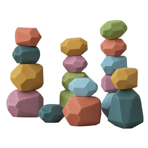 Blocs De Construction En Bois Colors Jenga Montessori, Jouets ducatifs En Bois, quilibrage, Empils Arc-En-Ciel, Jouet Naturel De Style Nordique