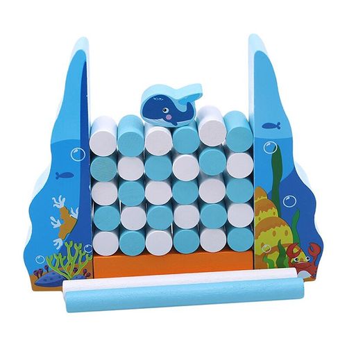 Blocs De Construction En Bois Pour Bb, Jouets D'Apprentissage Prcoce, Jeu De Plonge  La Baleine, Puzzle Interactif Parent-Enfant