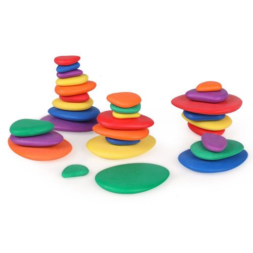Blocs De Construction Pour Bbs, Puzzle ducatif Pour Enfants, Blocs De Construction  Assembler, Jeu De Galets Colors, Jouets Jenga En Bois