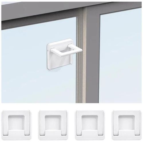 Bloque Porte Coulissante, 4pcs, Verrouillage De Scurit Enfant, Patin Adhsif Sans Perage, Scurit Bb Et Anti-Vol