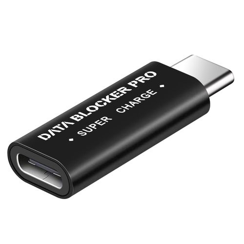 Bloqueur De Donnes Usb-C, Data Blocker Super Charge Noir