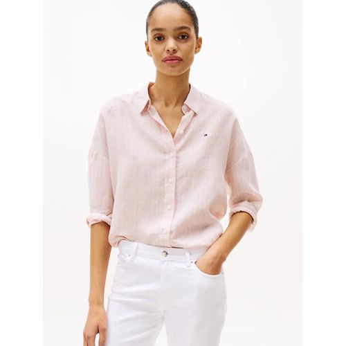 Blouse Dcontracte En Pur Lin Ess Linen Loose 3-4 Sleeve Shirt/Foggy Pink Stp - 36