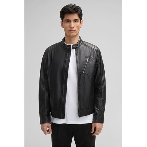 Blouson En Cuir Piers, Noir