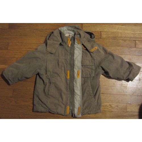 Blouson Impermable Timberland Marron 4 Ans 104 Cm Avec Capuche 5 Poches 4 Ext 1 Int