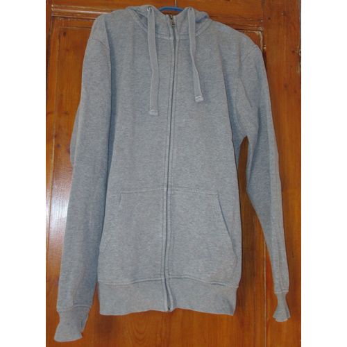 Blouson Zipp Avec Capuche - Angelo Litrico Basics De Chez C & A - Taille L - Gris Clair -80%Coton/20%Polyester
