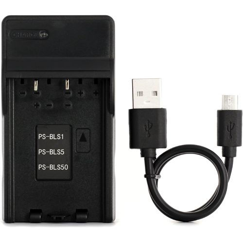 BLS-1 USB Chargeur pour Olympus E-400, E-420, E-450, E-600, E-620, E-M10, E-P1, E-P2, E-P3, E-PL1, E-PL2, E-PL3, E-PL5, E-PL6, E-PL7, E-PM1, E-PM2, Stylus 1, 1s Camra et Plus.[V730]