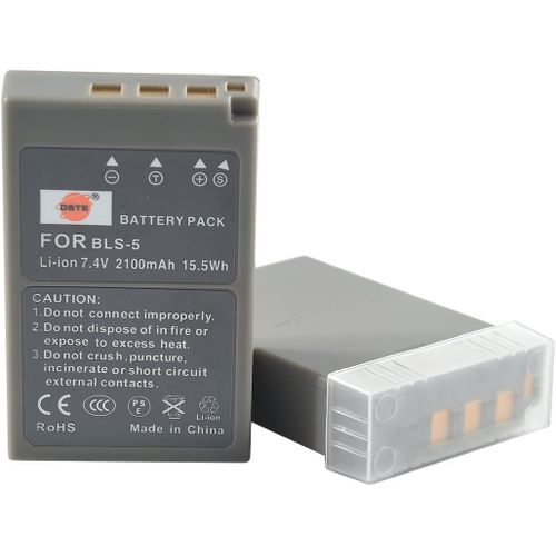 BLS-5 de remplacement Li-ion Batterie pour Olympus PS-BLS5, OM-D E-M10, PEN E-PL2, E-PL5, E-PL6, E-PM2, Stylus 1