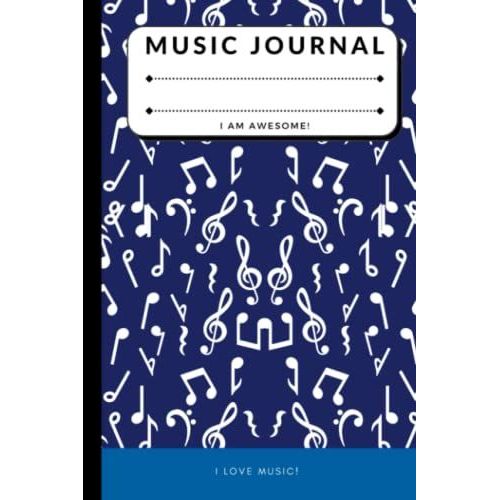 Blue Flying Notes Song Writing Music Journals For Kids: Lined/Ruled Paper And Staff, Manuscript Paper For Notes, Lyrics And Music. For Musicians, ... Book Notebook Journal 100 Pages 6x9   de Nunez, Asael  Format Broch 