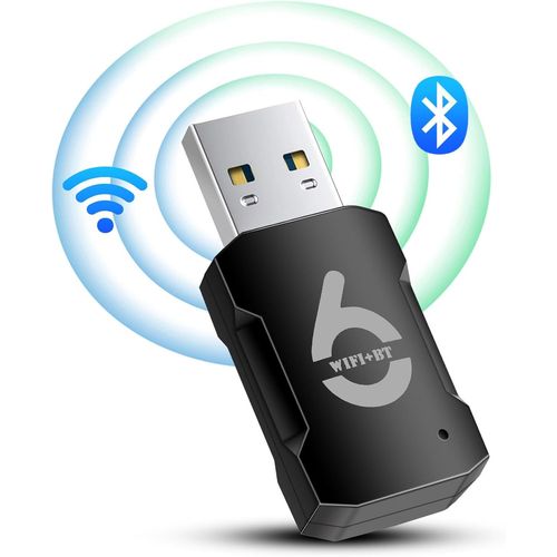 Bluetooth Cl Wifi Pour Pc,Ax900Mbs Cle Wifi 6 Doublebande(5.8 Ghz / 2.4 Ghz),5.3 Bluetooth Usb 2.0 Clef Wifi,Bluetooth Dongle Wifi Usb Mini Adapter Compatible Avec Windows 11/10