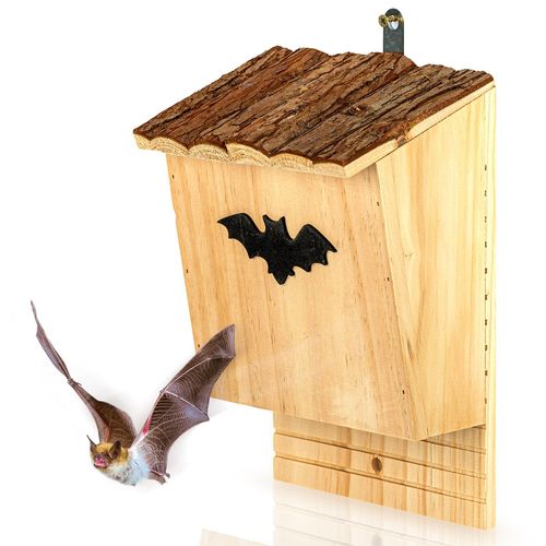 Blumfeldt Bat Hotel - Nichoir  Chauves-Souris , 18 X 28,5 X 13 Cm (Lxhxp) , En Bois De Pin , Prmont , Ouverture D'entre Allonge De 2 Cm De Large ,  L'preuve Des Prdateurs , Peut tre Habit Toute L'anne