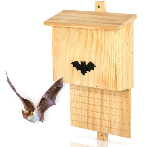 Blumfeldt Bat Hotel - Nichoir  Chauves-Souris , 29 X 42 X 10 Cm (Lxhxp) , En Bois De Pin , Prmont , Ouverture D'entre Allonge De 2 Cm De Large ,  L'preuve Des Prdateurs , Peut tre Habit Toute L'anne