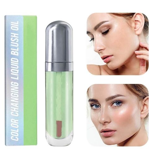 Blush Liquide Impermable  L'eau Pour Document Proxy, Fard  Joues Lger Naturel Longue Dure, Huile Pigmente Pour Document De Touristes, Maquillage Nacr, Rouge
