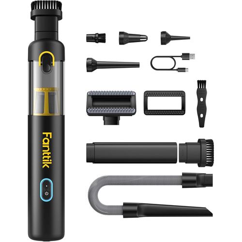 BMTTERQGWO-Fanttik Slim V8 Apex Aspirateur Voiture, 4 en 1 Mini Sans Fil 19000pa, Charge Type-C, 2 Modes, Auto Bureau Clavier