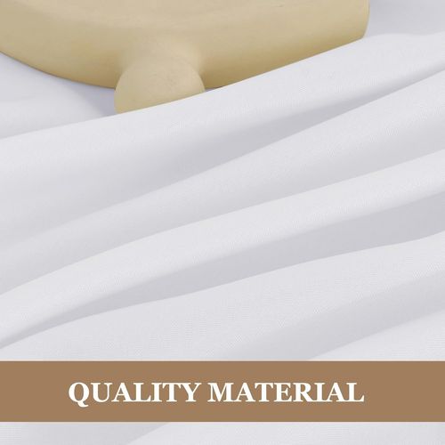 Bmtterqgwo-Nappes Blanches Lavables 6 Pieces 70x120 Cm Pour Tables Rectangulaires 6-8 Pieds Polyester Mariage Fete Banquet