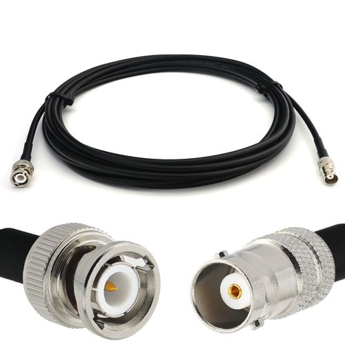 BNC Mle vers BNC Femelle 1m cble coaxial RG58 50 Ohm - rallonge BNC Extension Faible Perte Cable pour Antenne CB Radio Amateur Sans fil Radio WIFI adaptateur UHF VHF