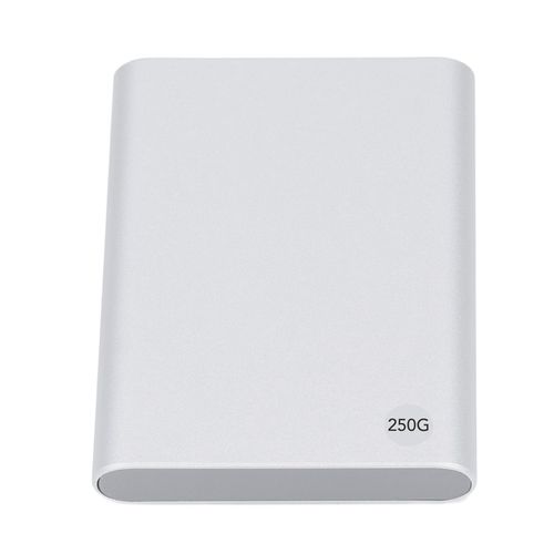 Boîtier externe HDD 2,5 pouces Type C USB3.1 jusqu'à 10 Gbit/s Disque dur externe portable ultra fin Disque dur mobile pour PC portable Argent 250 Go