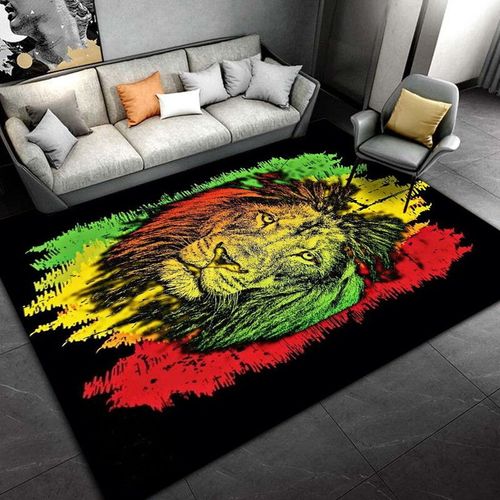Bob Marley Reggae Music Style Jamacain,Cuir Chevelu En rable,Zone Lea,Lea,Tapis Pour Salon,Dcoration De Chambre  Coucher,Polymres De Sol Non Ald - Type Style H-60x90cm (24x35in)