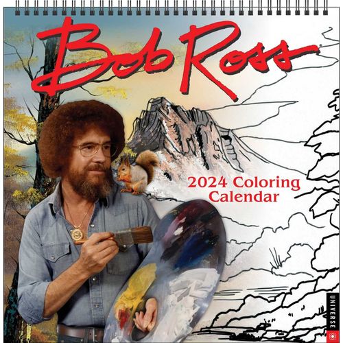 Bob Ross 2024 Coloring Wall Calendar    Format Broch 