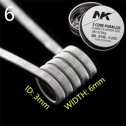 Bobine chauffante en acier inoxydable SION L KA1,mode TC/VW,bricolage,fil dcal,extraterrestre fondu MTL Clapton,8 pices/bote - Type 6. 316L 28x3-38ga