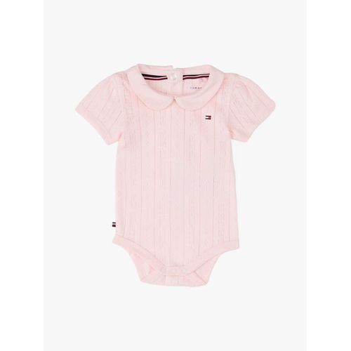 Body En Maille Pointelle  Manches Courtes Essential Pointelle Body Ss/Precious Pink - 86 Cm