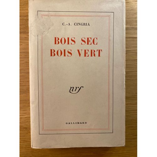 Bois Sec Bois Vert. C.-A. Cingria.    