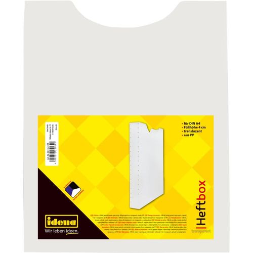 Bote  Classeurs Pour Din A4, Format Vertical, En Pp, Hauteur De Remplissage 4 Cm, Transparent, 1 Pice