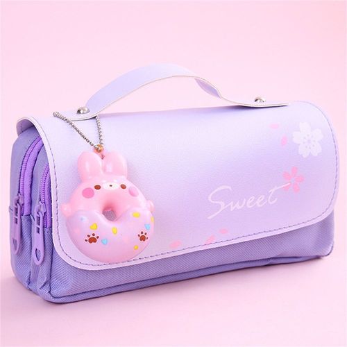 Bote  Crayons  Dcompression De Grande Capacit, Double Couche, tui  Crayons Portable, Kawaii, Chat Mignon, Pochette  Crayons, Papeterie