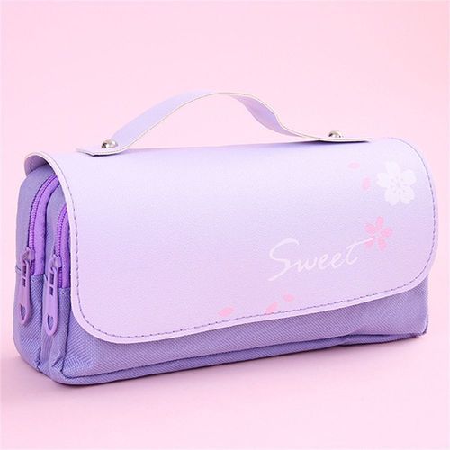 Bote  Crayons  Dcompression De Grande Capacit, Double Couche, tui  Crayons Portable, Kawaii, Chat Mignon, Pochette  Crayons, Papeterie