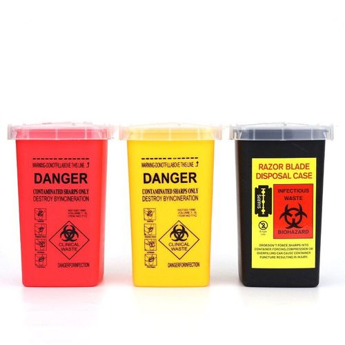 Bote  Dchets De Tatouage En Plastique 1l, Seau De Collecte, Tonneaux Pour Embouts D'aiguilles De Tatouage Jetables, Accessoires