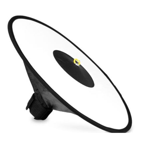 Bote  Lumire Flash Ronde Universelle de 44 Cm, Portable et Pliable, Diffuseur Speedlite, Sangle Rflectrice pour D'Appareil Photo