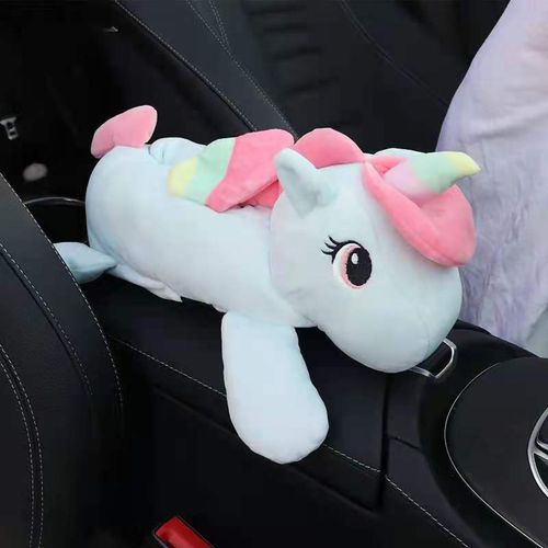 Boite A Mouchoirs Multifonction En Forme De Poupee Mignonne Et Douce, Support De Papier Pour Dossier De Siege De Voiture, Vert Clair