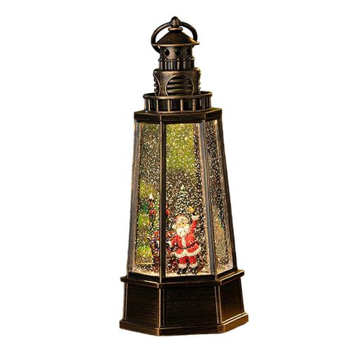 Bote  musique scintillante de Nol, statue de bureau, lampe  vent de Nol, ornement de table portable, jouet artisanal pour mariage, vacances en intrieur