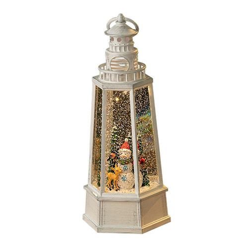 Bote  musique scintillante de Nol, statue de bureau, lampe  vent de Nol, ornement de table portable, jouet artisanal pour mariage, vacances en intrieur-noir