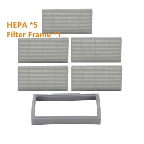Bote  poussire avec filtre HEPA, cadre avec joints en caoutchouc, filet de pr-filtre pour aspirateur robot Vileda VR 302, accessoires de rechange, bac  poussire