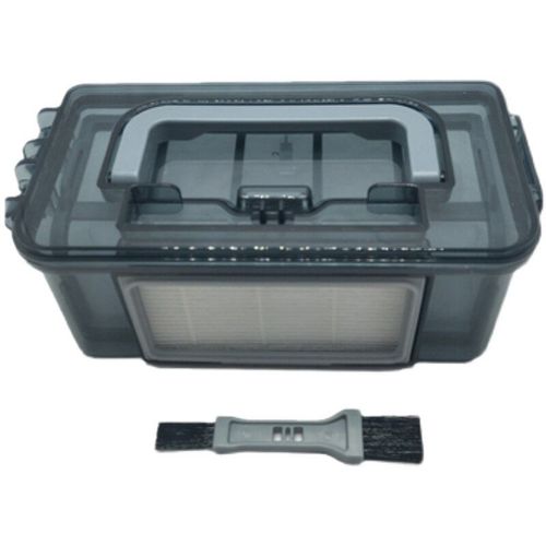 Bote  poussire avec filtre HEPA, cadre avec joints en caoutchouc, filet de pr-filtre pour aspirateur robot Vileda VR 302, accessoires de rechange, bac  poussire