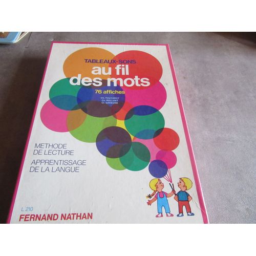Boite De 76 Affiches Tableaux Sons Au Fil Des Mots Touyarot Rollant Giribone Methode De Lecture Apprentissage De La Langue L 210 Nathan