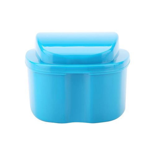 Bote De Rangement De Fausses Dents Dentaires Avec cran Filtrant Appareil Dentaire Bleu Clair