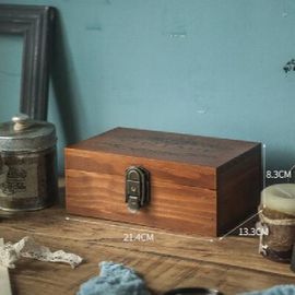 Boîte à Bijoux En Bois Vintage Boîte à Bijoux Organisateur Avec 3 Tiroirs + Miroir