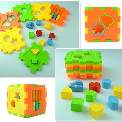 Bote De Trieuse Multi-Forme Pour Bb, Blocs De Construction, Correspondance Cognitive, Cube D'activit, Jouets ducatifs Prcoces