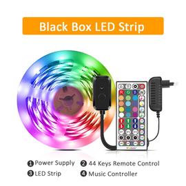 Boîte Noire LED 20m Bande lumineuse Led RGB 5050 avec télécommande 44  touches, lumières à couleur changeante, pour chambre à coucher, salon,  décoration de la maison