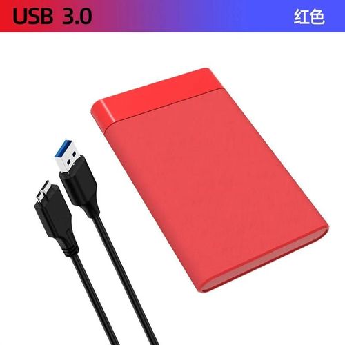 Botier de disque dur portable Q5, USB 2.5, convient aux disques durs mcaniques  semi-conducteurs, prend en charge l'interface SATA, ordinateur portable, 3 pouces-3.0 Rouge