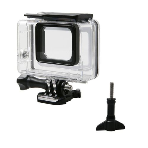 Botier de protection tanche avec support  dgagement rapide et vis  balai pour GoPro Hero 6 Hero 5, prise en charge de la camra d'action noire 45m