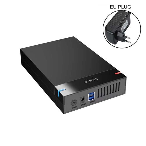 Botier HDD 3.5 2.5 botier de disque dur externe pour 3.5 2.5 pouces SATA SSD HDD UASP USB 3.0 vers SATA III 10 to botier de disque dur SSD-EU Plug