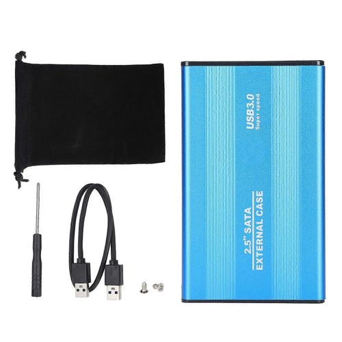 Botier HDD Plug Play 3 To USB3.0 SSD Disque dur Box pour ordinateurs portables/OS X Stockage de donnes externeBlue