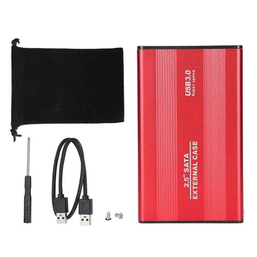 Botier HDD Plug Play 3 To USB3.0 SSD Disque dur Box pour ordinateurs portables/OS X Stockage de donnes externeRed