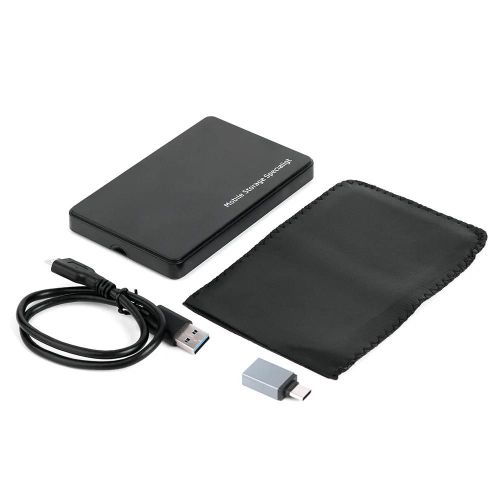 Botier pour disque dur 2.5 USB 2.0 SATA, adaptateur pour disque dur SSD, 2.5 pouces-A USB 3.0 Noir